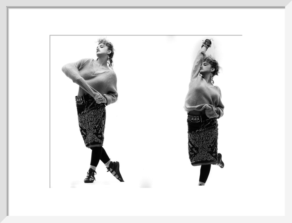 Madonna portrait print (art print, medium, white frame)