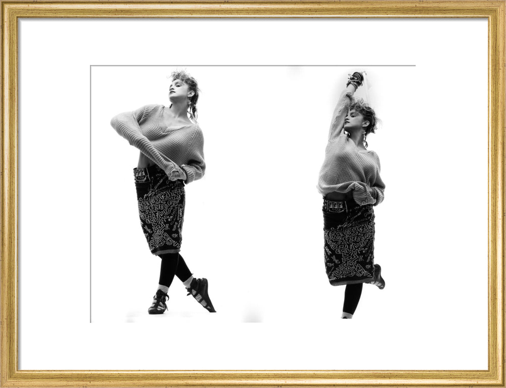 Madonna portrait print (art print, medium, gold frame)