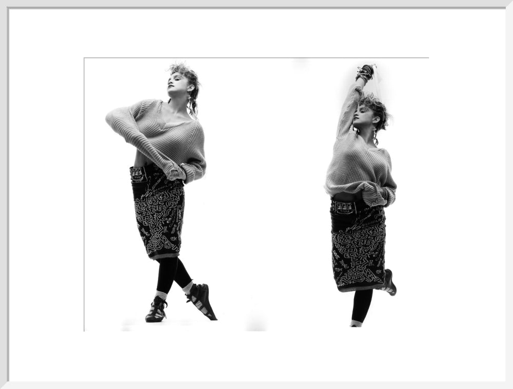 Madonna portrait print (art print, extra large, white frame)