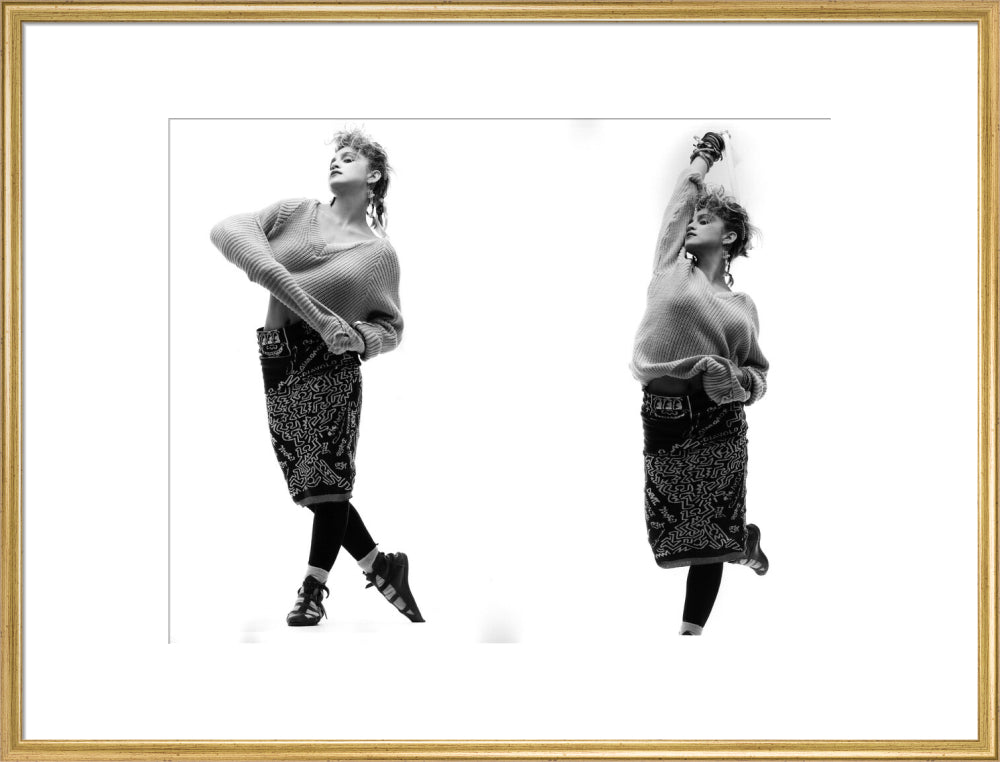 Madonna portrait print (art print, extra large, gold frame)