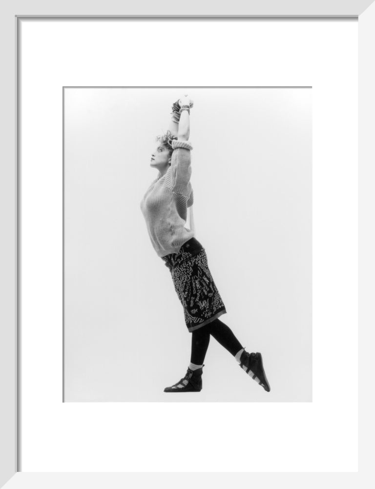 Madonna portrait print (art print, small, white frame)