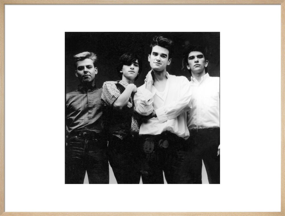 The smiths (andy rourke; johnny marr; morrissey; mike joyce) portrait print (art print, extra large, natural frame)