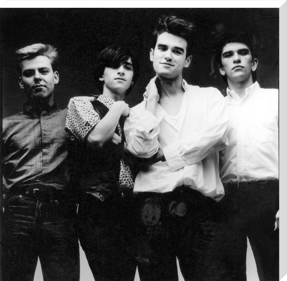The smiths (andy rourke; johnny marr; morrissey; mike joyce) portrait print (stretched canvas, extra large, no frame)