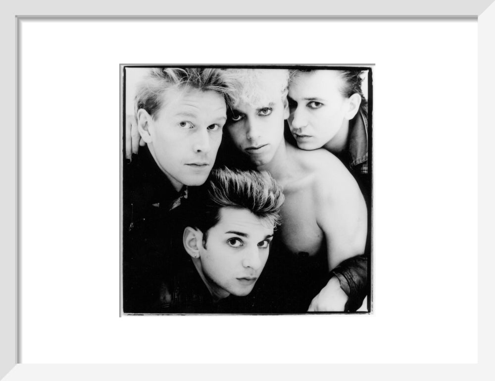 Depeche mode portrait print (art print, small, white frame)