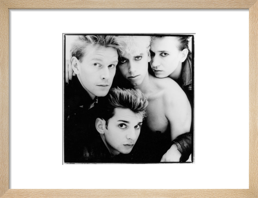 Depeche mode portrait print (art print, small, natural frame)