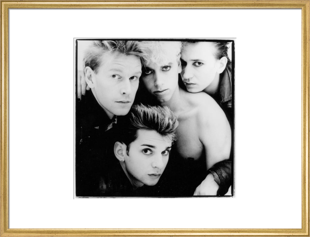 Depeche mode portrait print (art print, large, gold frame)