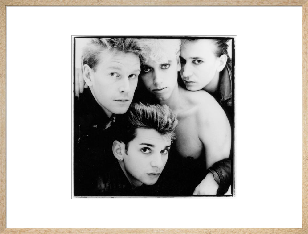 Depeche mode portrait print (art print, large, natural frame)