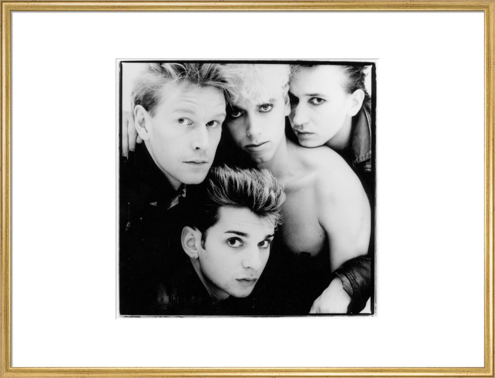 Depeche mode portrait print (art print, extra large, gold frame)