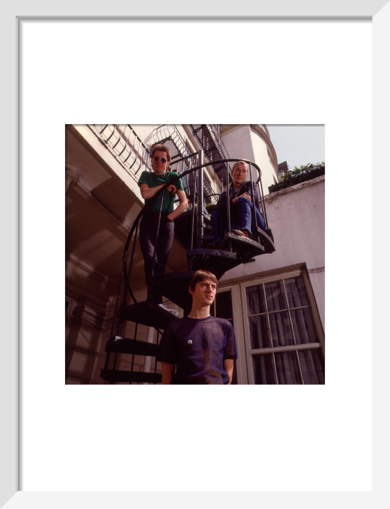 The jam (bruce foxton; paul weller; rick buckler) portrait print (art print, small, white frame)