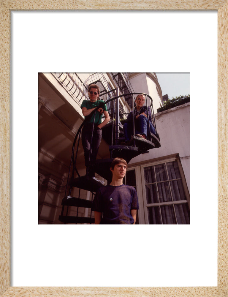 The jam (bruce foxton; paul weller; rick buckler) portrait print (art print, small, natural frame)