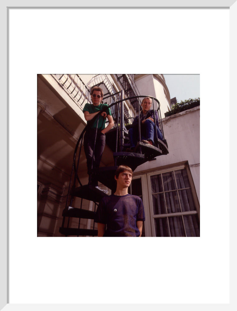 The jam (bruce foxton; paul weller; rick buckler) portrait print (art print, medium, white frame)