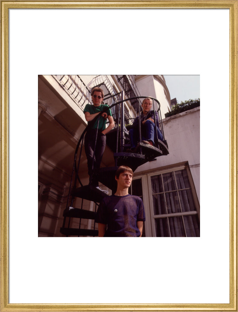 The jam (bruce foxton; paul weller; rick buckler) portrait print (art print, large, gold frame)