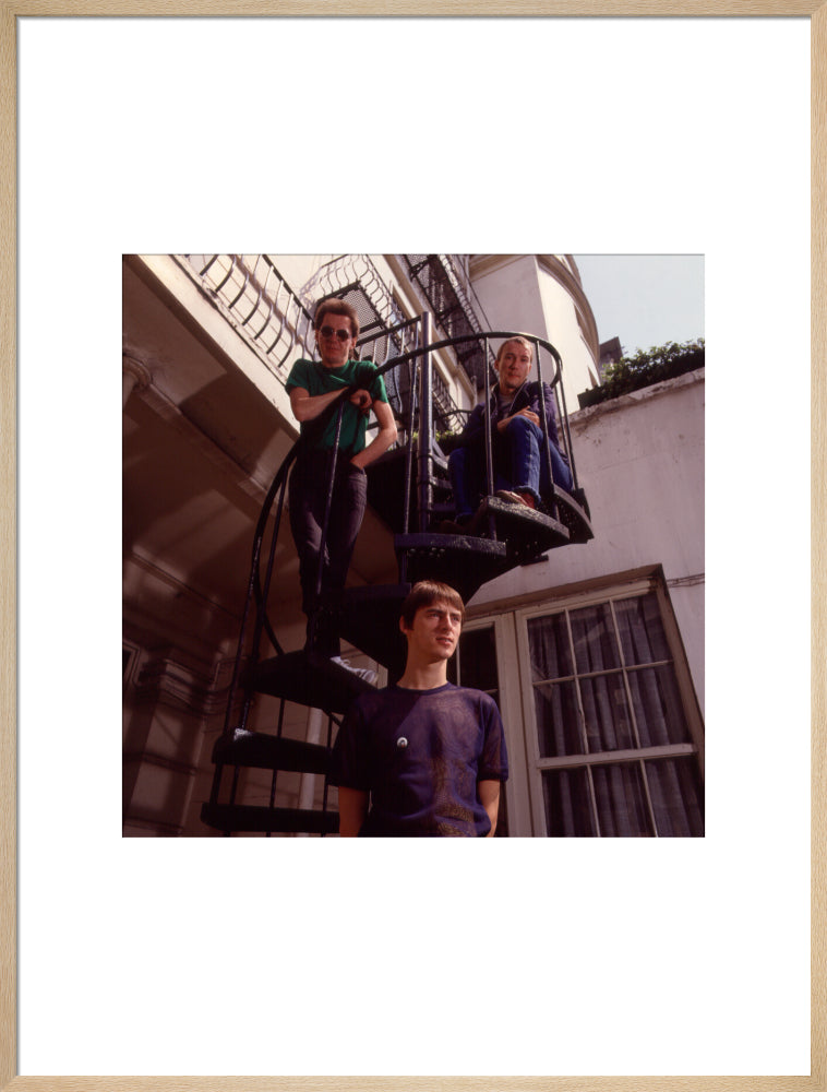The jam (bruce foxton; paul weller; rick buckler) portrait print (art print, extra large, natural frame)