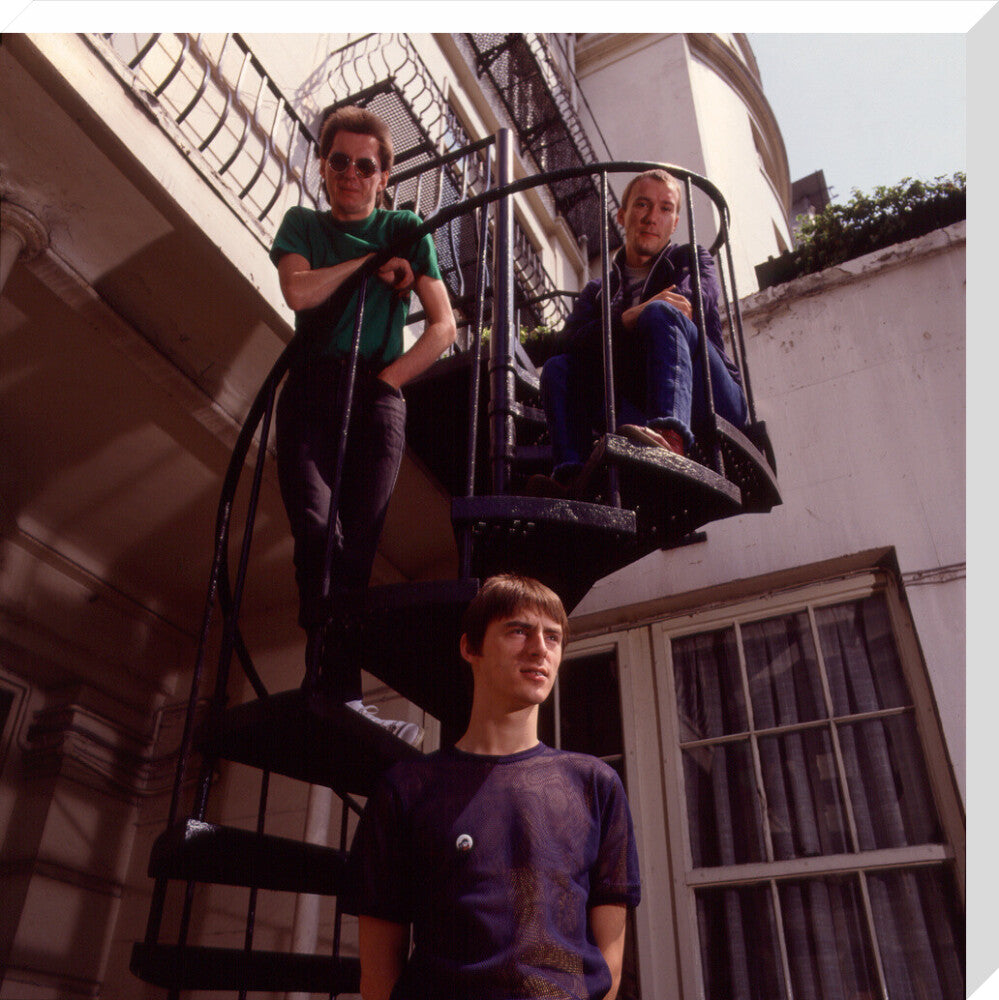 The jam (bruce foxton; paul weller; rick buckler) portrait print (stretched canvas, large, no frame)