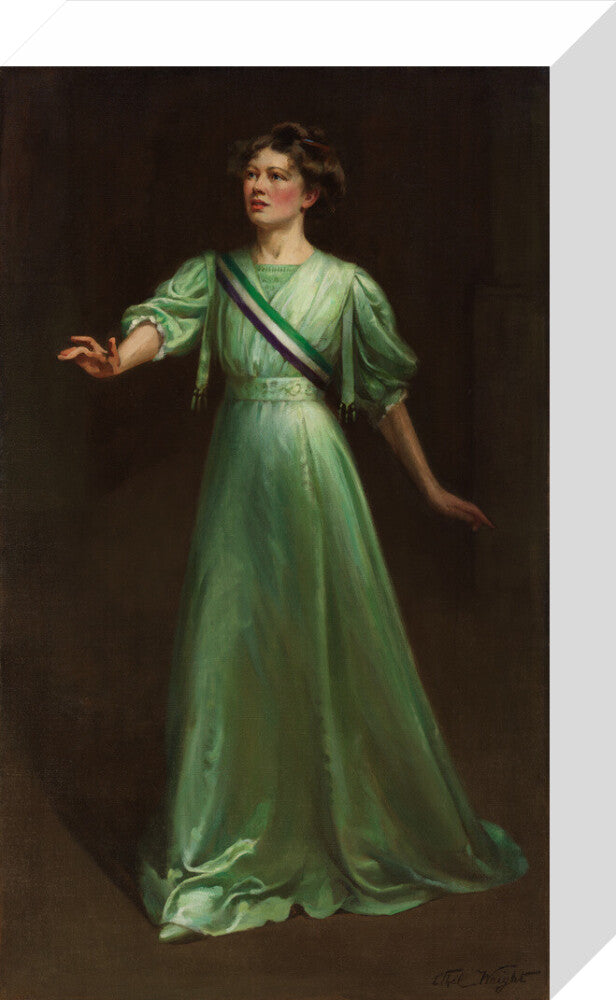 Dame christabel pankhurst portrait print (stretched canvas, small, no frame frame)