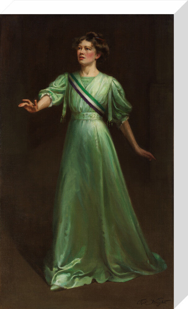 Dame christabel pankhurst portrait print (stretched canvas, medium, no frame frame)