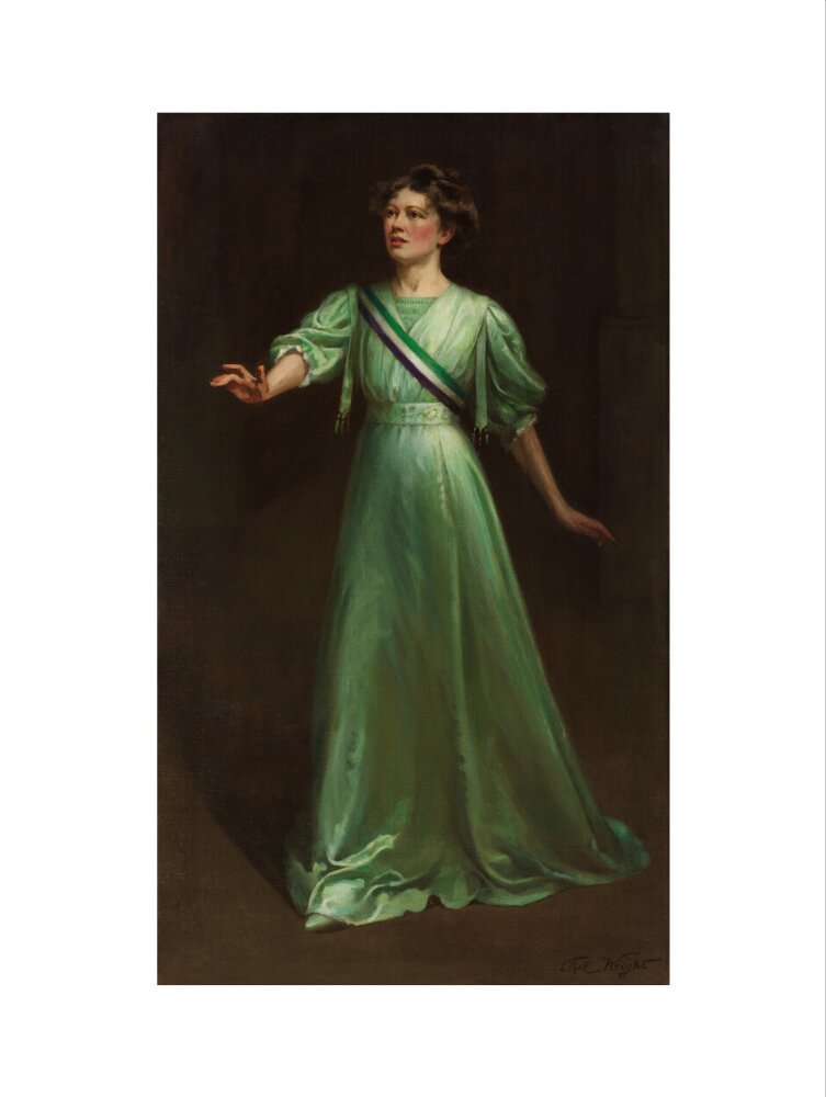Dame christabel pankhurst portrait print (art print, large, no frame frame)