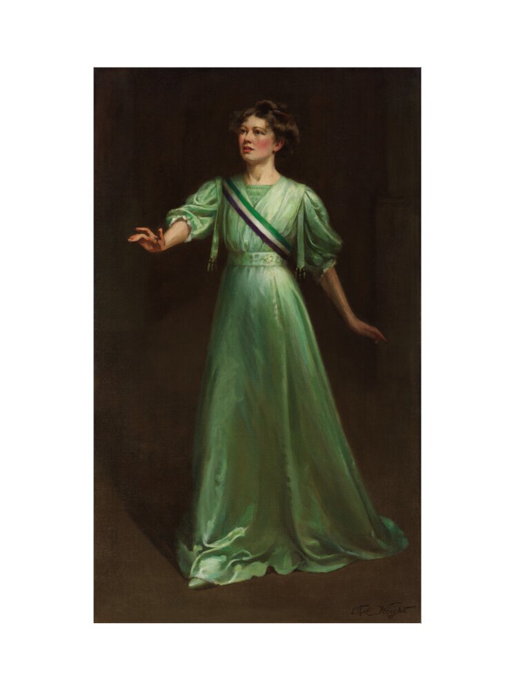 Dame christabel pankhurst portrait print (art print, extra large, no frame frame)