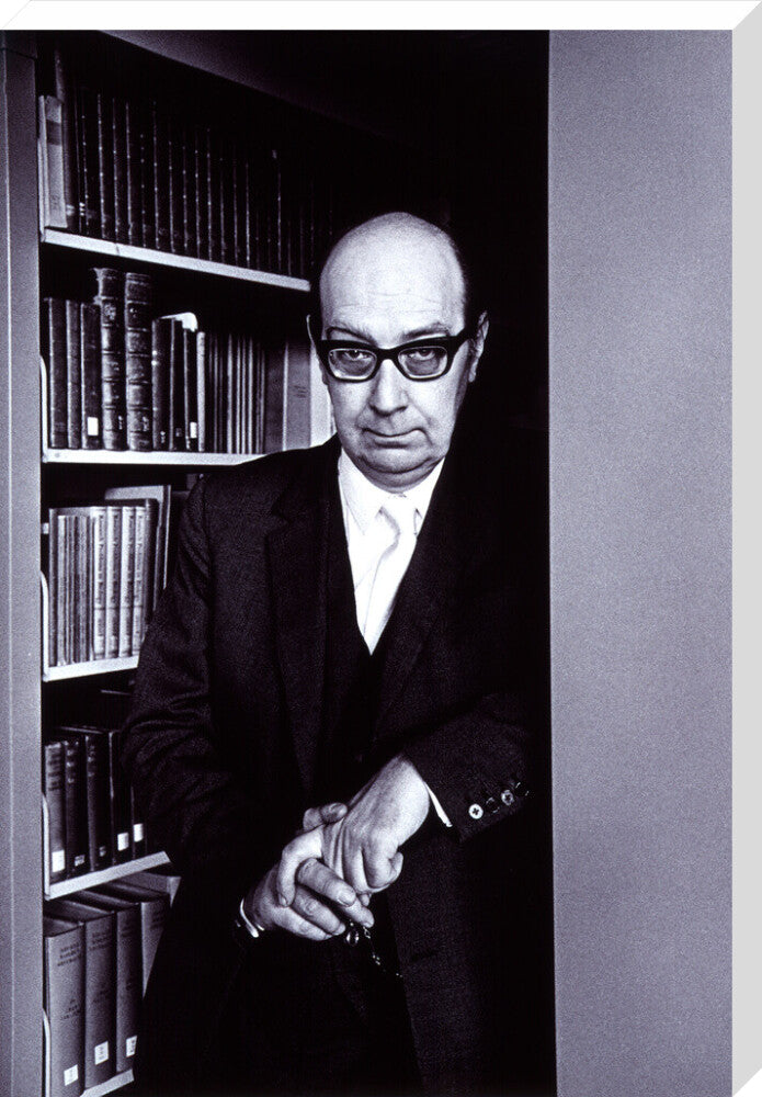 Philip larkin portrait print (stretched canvas, extra large, no frame)