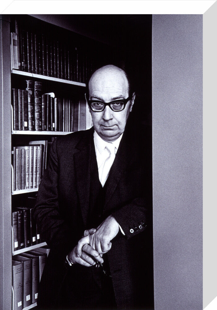 Philip larkin portrait print (stretched canvas, medium, no frame)
