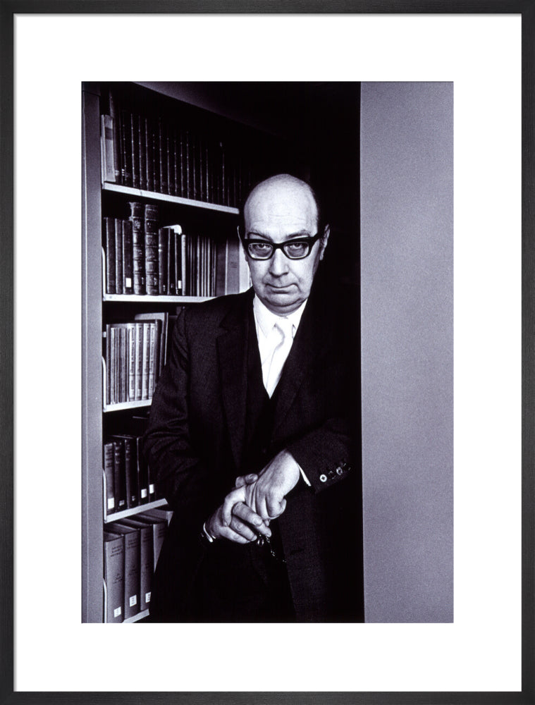 Philip larkin portrait print (art print, large, black frame)