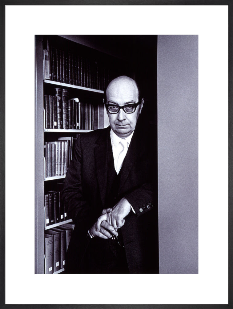 Philip larkin portrait print (art print, extra large, black frame)