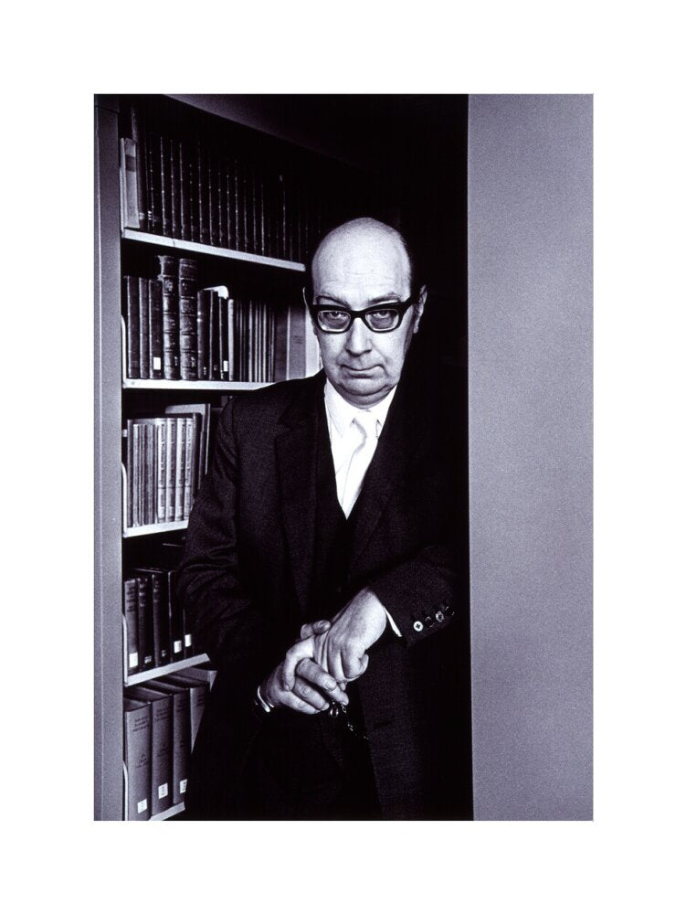 Philip larkin portrait print (art print, large, no frame)