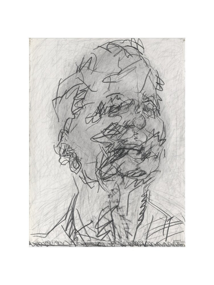 Frank auerbach portrait print (art print, medium, no frame)