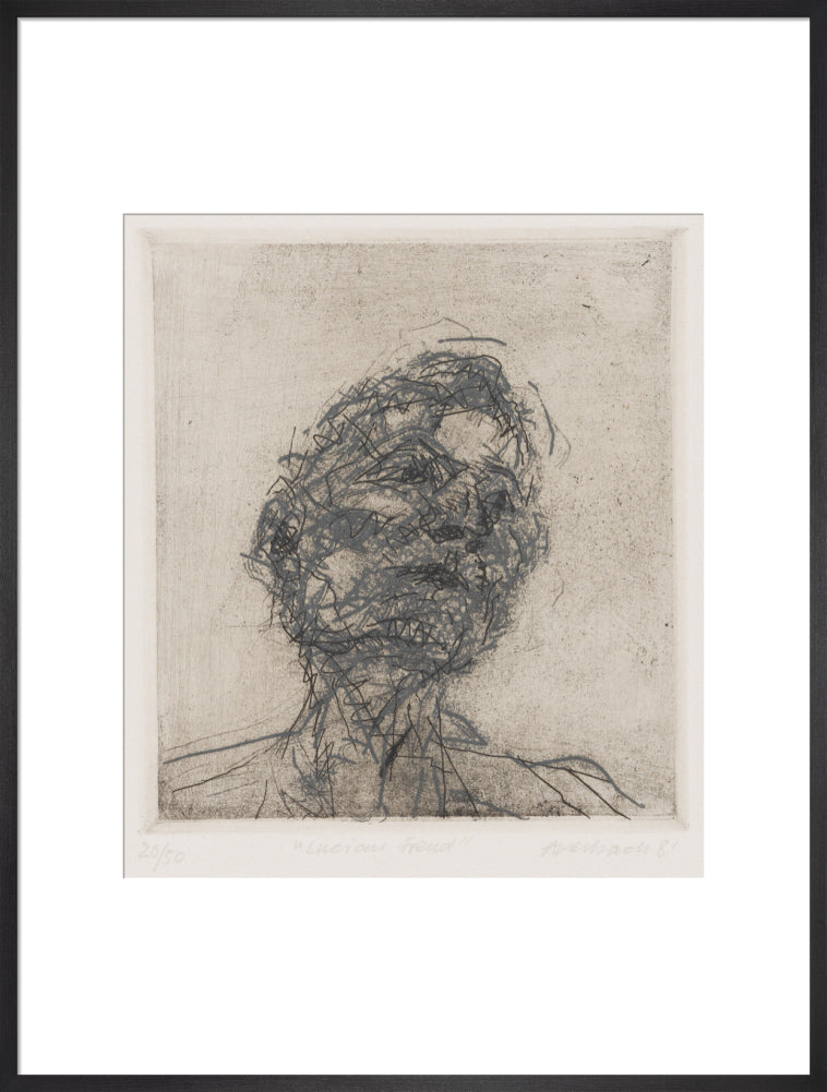 Lucian freud portrait print (art print, extra large, black frame)