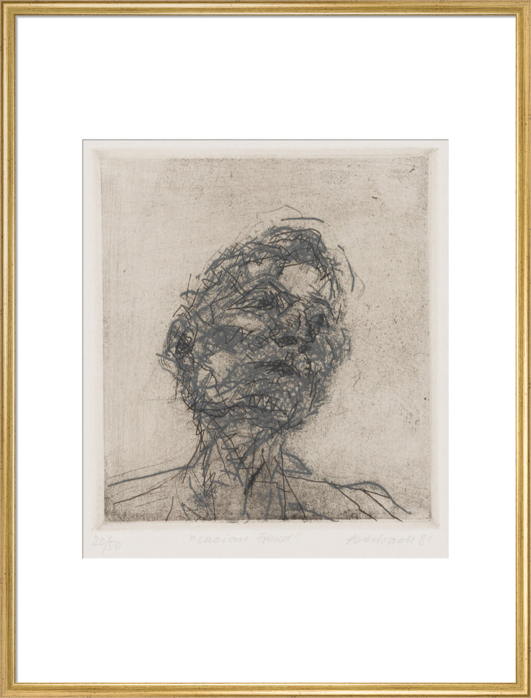 Lucian freud portrait print (art print, extra large, gold frame)