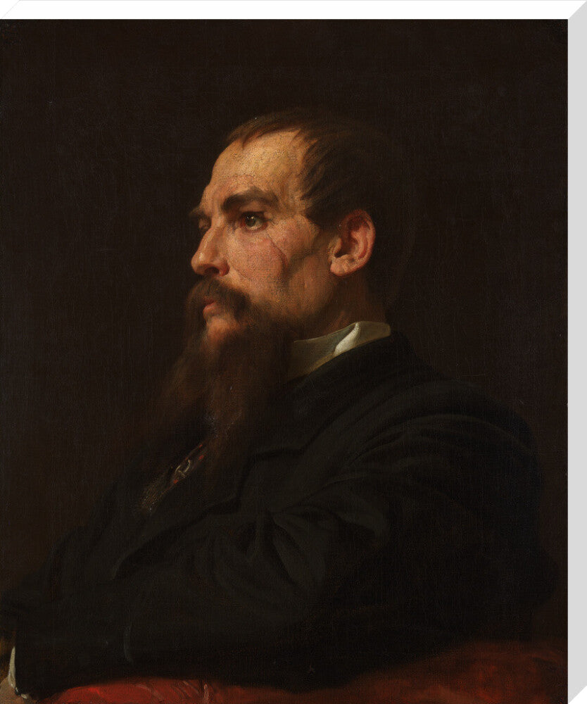 Sir richard francis burton portrait print (stretched canvas, extra large, no frame)