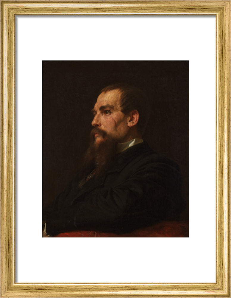 Sir richard francis burton portrait print (art print, small, gold frame)