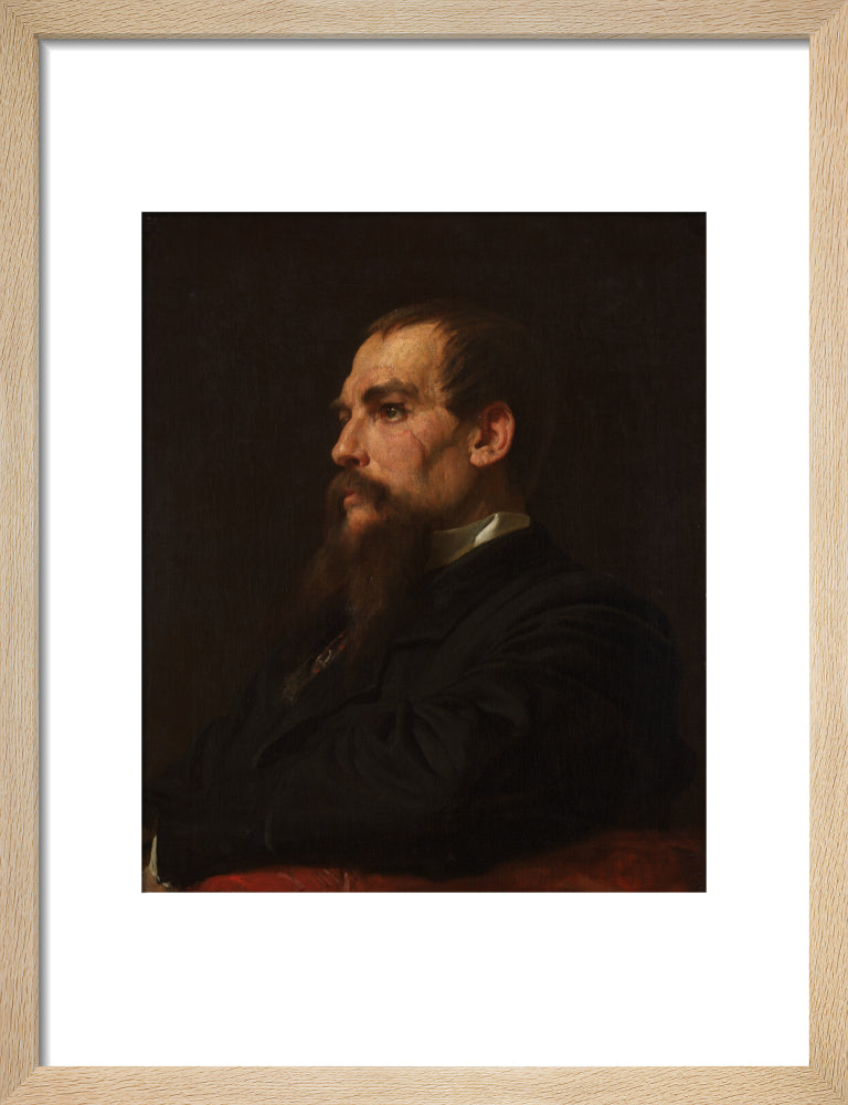 Sir richard francis burton portrait print (art print, small, natural frame)