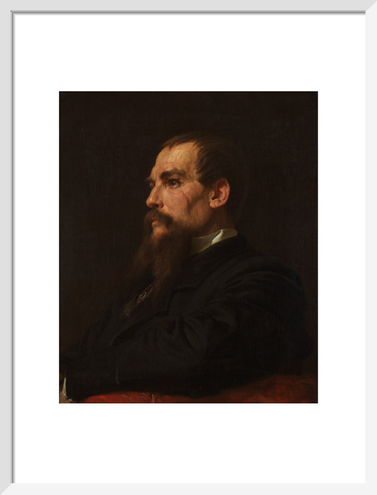 Sir richard francis burton portrait print (art print, medium, white frame)