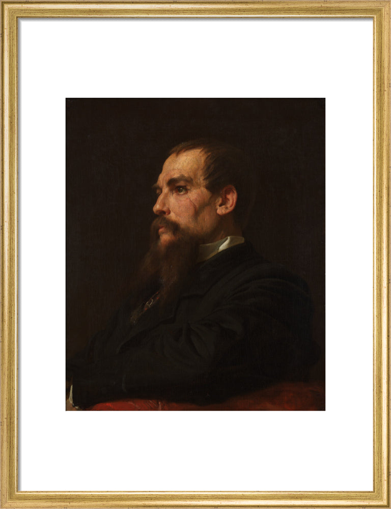 Sir richard francis burton portrait print (art print, medium, gold frame)