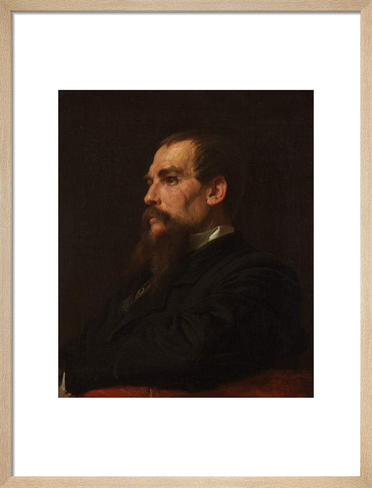 Sir richard francis burton portrait print (art print, medium, natural frame)