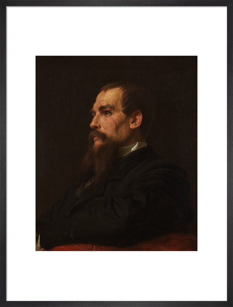 Sir richard francis burton portrait print (art print, large, black frame)