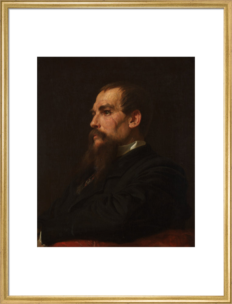 Sir richard francis burton portrait print (art print, large, gold frame)