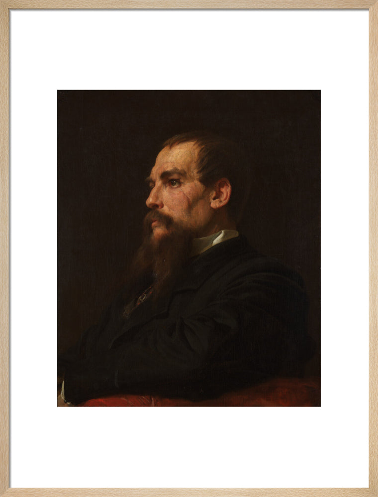 Sir richard francis burton portrait print (art print, large, natural frame)