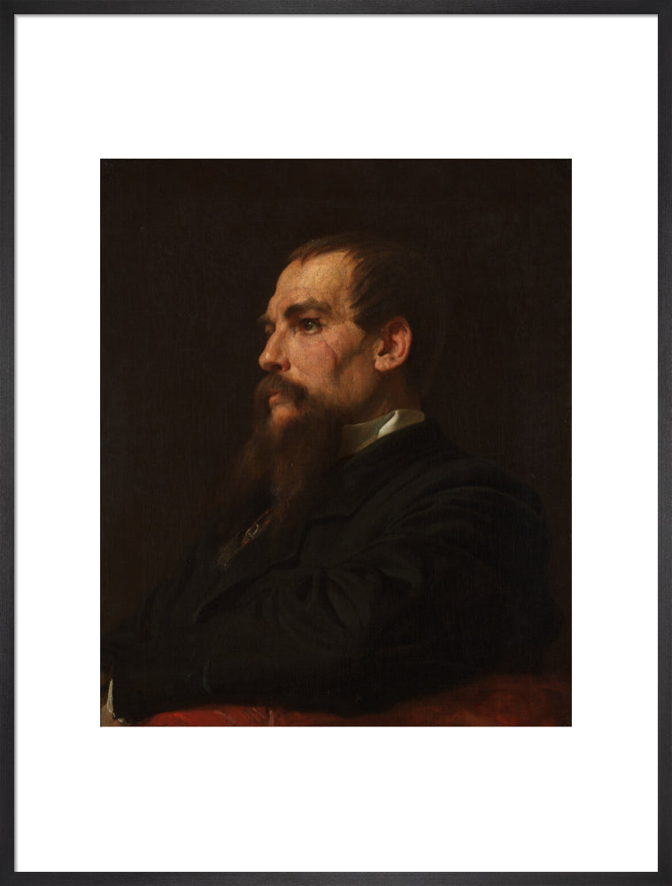 Sir richard francis burton portrait print (art print, extra large, black frame)