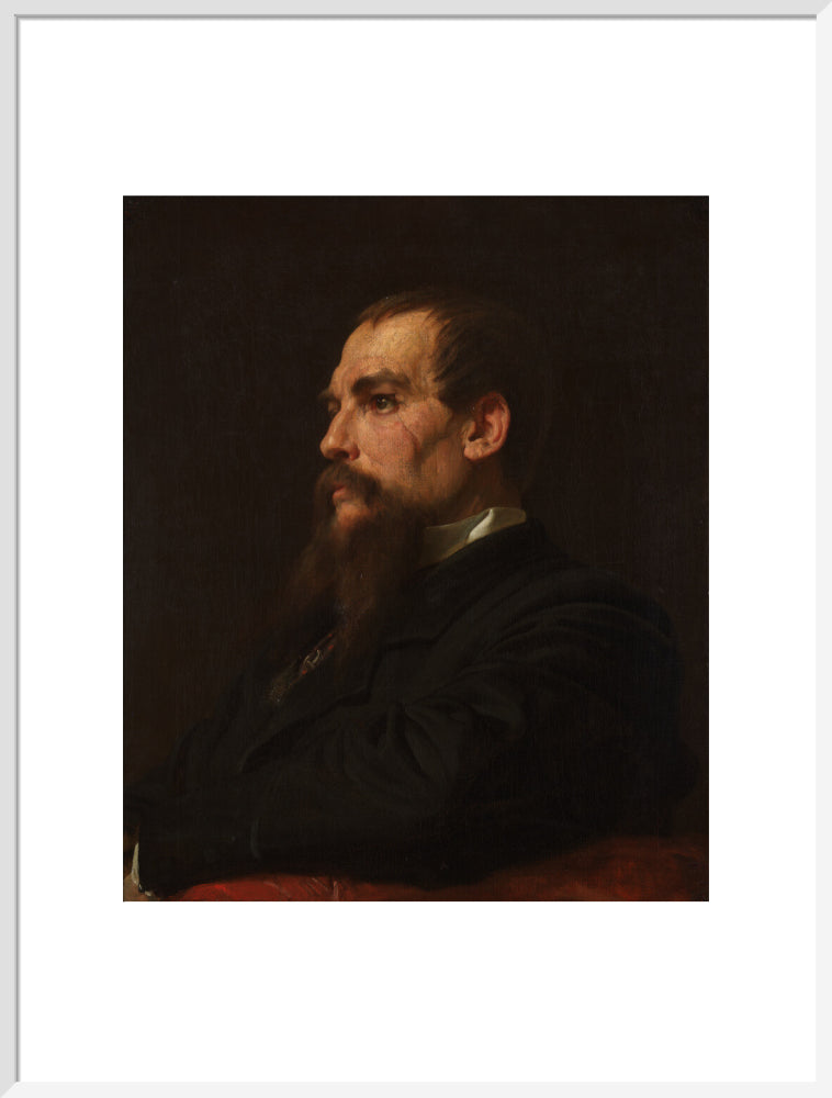 Sir richard francis burton portrait print (art print, extra large, white frame)