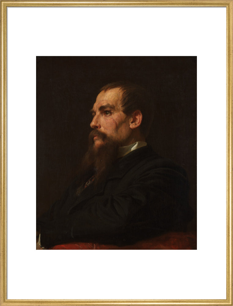 Sir richard francis burton portrait print (art print, extra large, gold frame)