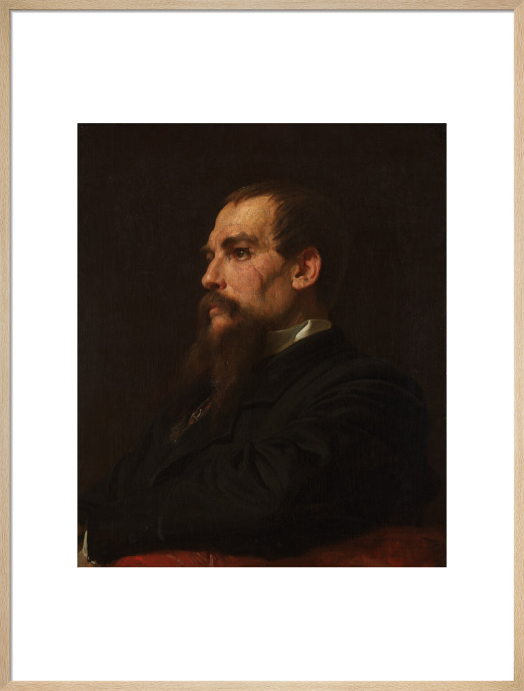 Sir richard francis burton portrait print (art print, extra large, natural frame)