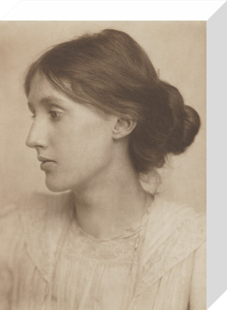 Virginia woolf portrait print (stretched canvas, small, no frame)