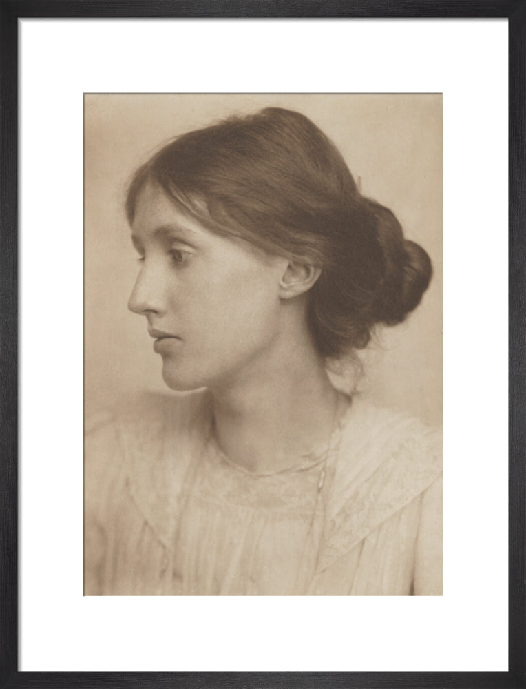 Virginia woolf portrait print (art print, medium, black frame)