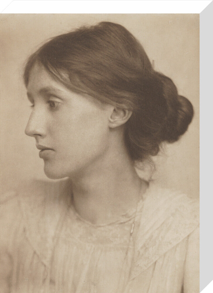 Virginia woolf portrait print (stretched canvas, medium, no frame)