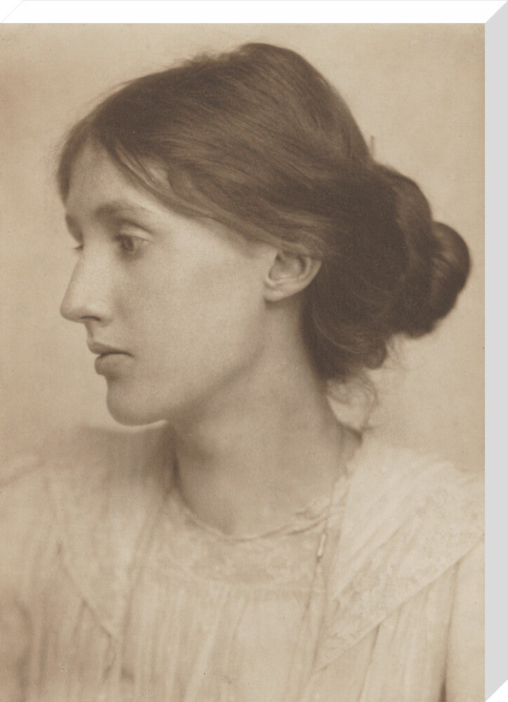 Virginia woolf portrait print (stretched canvas, large, no frame)