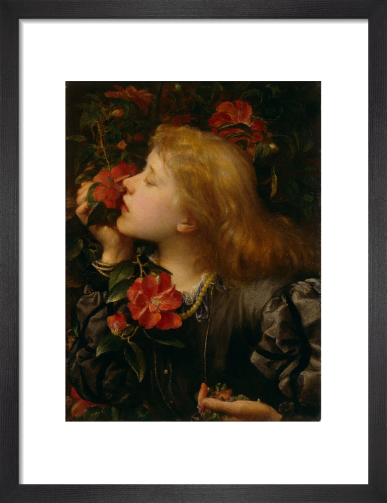 Ellen terry ('choosing') portrait print (art print, small, black frame)