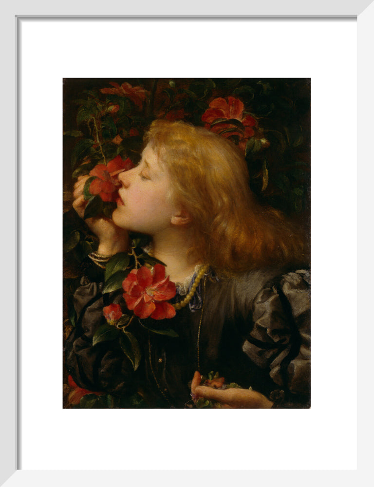 Ellen terry ('choosing') portrait print (art print, small, white frame)