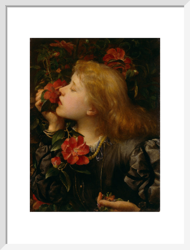 Ellen terry ('choosing') portrait print (art print, medium, white frame)